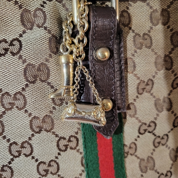 Gucci Jolicoeur Sherri Line GG Tote with bag and Shoe Charms - Picture 2 of 16